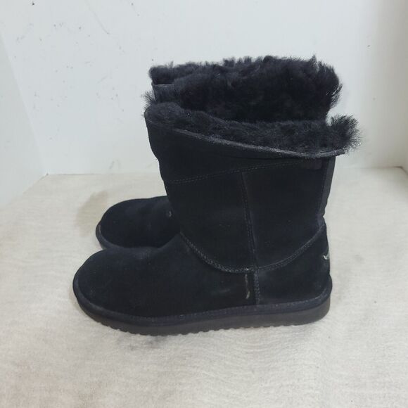 Koolaburra by UGG Boots Womens Size 8 Black Short Lined Suede Winter Cold Fall - Picture 8 of 16